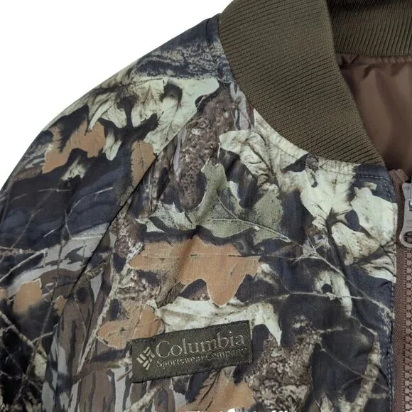 Vtg Columbia Mossy Oak Breakup Reversible Camo Jacket Men’s M 1995 Hunting Coat - Picture 11 of 14